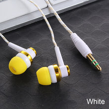 Load image into Gallery viewer, Wired Earphone Stereo In-Ear 3.5mm Nylon Weave Cable Earphone Headset With Mic For Laptop Smartphone Gifts