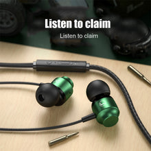 Load image into Gallery viewer, L Jack Magnetic Gamer Wired Earphones Gaming Green Metal HiFi Bass Stereo 3.5mm Type C Earbuds For Phone Computer Mic Headphones