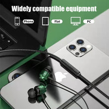 Load image into Gallery viewer, L Jack Magnetic Gamer Wired Earphones Gaming Green Metal HiFi Bass Stereo 3.5mm Type C Earbuds For Phone Computer Mic Headphones