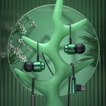 Load image into Gallery viewer, L Jack Magnetic Gamer Wired Earphones Gaming Green Metal HiFi Bass Stereo 3.5mm Type C Earbuds For Phone Computer Mic Headphones