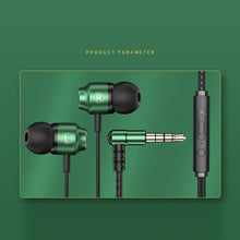 Load image into Gallery viewer, L Jack Magnetic Gamer Wired Earphones Gaming Green Metal HiFi Bass Stereo 3.5mm Type C Earbuds For Phone Computer Mic Headphones