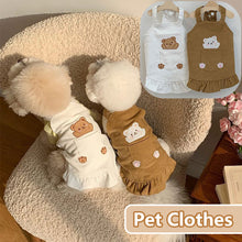 Load image into Gallery viewer, Sweet Suspenders Bear Corduroy Dress Ins Puppy Vest Cats and Dogs Spring Skirts Flying Sleeves Cute Princess Skirt Pets Clothes for Small Girl Boy Dogs