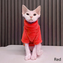Load image into Gallery viewer, Winter Hairless Cat Sweater Cat Clothes Fall Winter Kitten Small Dog Clothes for Cornish Devon Cat Costume Hairless Pet Clothes