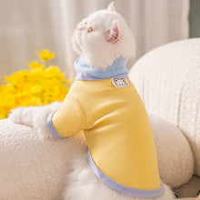 Load image into Gallery viewer, Autumn and Winter Pet Warm Hoodie Puppy Dog Cat Macaroons Shirt Jacket with Scarf Two-legged Cartoon Pet Clothes Teddy Bichon Dog Clothes