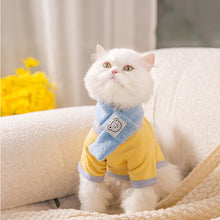 Load image into Gallery viewer, Autumn and Winter Pet Warm Hoodie Puppy Dog Cat Macaroons Shirt Jacket with Scarf Two-legged Cartoon Pet Clothes Teddy Bichon Dog Clothes