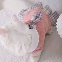 Load image into Gallery viewer, JK Dress Pet Clothing Dogs uniform Print Plaid Dog Clothes Small Costume Warm French Corgi Cute Autumn Winter Girl Collar Perro