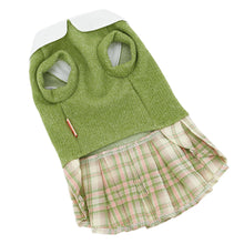 Load image into Gallery viewer, JK Dress Pet Clothing Dogs uniform Print Plaid Dog Clothes Small Costume Warm French Corgi Cute Autumn Winter Girl Collar Perro