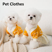 Load image into Gallery viewer, Puppy Hand-painted Flowers Couples Sweater Autumn and Winter Warm Teddy Clothes Than Bear Dress Knitted Dog Clothes XS-XL
