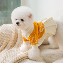 Load image into Gallery viewer, Puppy Hand-painted Flowers Couples Sweater Autumn and Winter Warm Teddy Clothes Than Bear Dress Knitted Dog Clothes XS-XL