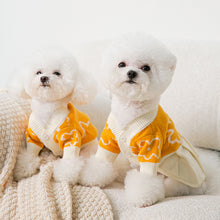 Load image into Gallery viewer, Puppy Hand-painted Flowers Couples Sweater Autumn and Winter Warm Teddy Clothes Than Bear Dress Knitted Dog Clothes XS-XL