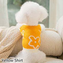 Load image into Gallery viewer, Puppy Hand-painted Flowers Couples Sweater Autumn and Winter Warm Teddy Clothes Than Bear Dress Knitted Dog Clothes XS-XL