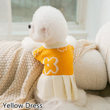Load image into Gallery viewer, Puppy Hand-painted Flowers Couples Sweater Autumn and Winter Warm Teddy Clothes Than Bear Dress Knitted Dog Clothes XS-XL