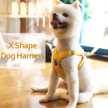 Load image into Gallery viewer, Dog Chest Reflector Strap Traction Rope Vests Dog Chains Dog Ropes collars X type Pet Collar Adjustable Soft Comfort Pet Product