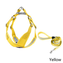 Load image into Gallery viewer, Dog Chest Reflector Strap Traction Rope Vests Dog Chains Dog Ropes collars X type Pet Collar Adjustable Soft Comfort Pet Product