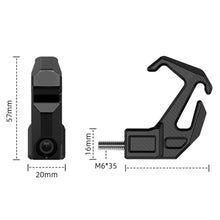 Load image into Gallery viewer, Aluminum Alloy Motorcycle Luggage Helmet Hook Mount With Double Hooks Motorbike Scooter Holder Bag Hanger Screw