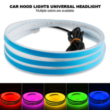 Load image into Gallery viewer, 1.5m Car Hood Lights Universal Headlight Strip Daytime Running Light DRL Decorative Lamp Bar Scan When Starting 12V Ambient Backlight
