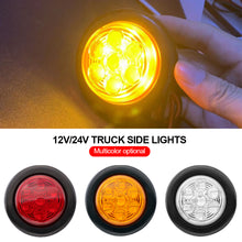 Load image into Gallery viewer, 1Pc 12V/24V Truck Side Lights Trailer Clearance Lights LED Marker Lights Round Wagon Rear Light