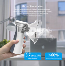 Load image into Gallery viewer, Portable Mini Handheld Medical Silent Mesh Nebulizer Asthma Inhaler Atomizer Children Health Care Nebulizer Humidifier