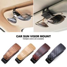 Load image into Gallery viewer, Car Accessories Sunglasses Eyeglasses Glasses Wood Grain Holder Auto Fastener Glasses Case Atuo Ticket Clip