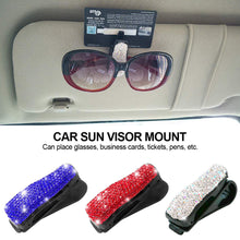 Load image into Gallery viewer, Car Clip Sun Visor Glasses Bracket Bill Clip Portable Sunglasses Rhinestone Diamond Decoration Eyeglasses Interior Supplies