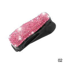 Load image into Gallery viewer, Car Clip Sun Visor Glasses Bracket Bill Clip Portable Sunglasses Rhinestone Diamond Decoration Eyeglasses Interior Supplies