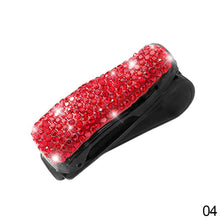 Load image into Gallery viewer, Car Clip Sun Visor Glasses Bracket Bill Clip Portable Sunglasses Rhinestone Diamond Decoration Eyeglasses Interior Supplies