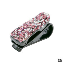Load image into Gallery viewer, Car Clip Sun Visor Glasses Bracket Bill Clip Portable Sunglasses Rhinestone Diamond Decoration Eyeglasses Interior Supplies
