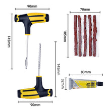 Load image into Gallery viewer, Car Tire Repair Tools Kit with Rubber Strips Truck Motorcycle Car Tubeless Tyre Puncture Studding Plug Set Car Tire Cement Tool