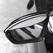 Load image into Gallery viewer, 1Pair PVC Car Side Rear View Mirror Sticker Rain Eyebrow Visor Carbon Fiber Look Sun Shade Weather Shield Cover Auto Accessories