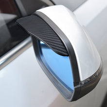 Load image into Gallery viewer, 1Pair PVC Car Side Rear View Mirror Sticker Rain Eyebrow Visor Carbon Fiber Look Sun Shade Weather Shield Cover Auto Accessories