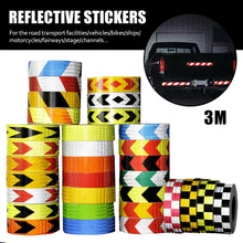 Load image into Gallery viewer, Car Safety Warning Tape Reflective Sticker Bike Frame Motorcycle Bicycle Decal Decor Reflective Strips Safety Mark Warning Tape