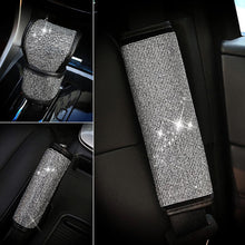 Load image into Gallery viewer, Car Styling Rhinestones Crystal Car Seat Belt Cover Shoulder Pads Car Shifter Gear Hand Brake Covers Auto Interior Accessories