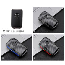 Load image into Gallery viewer, Carbon Fiber Car Remote Key Case Cover Shell For Mazda 3 Alexa CX-30 CX30 CX5 CX 5 CX-5 CX8 CX9 CX4 2019 2020 Protector Holder Keyless