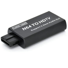 Load image into Gallery viewer, Game Console to HDMI-compatible Converter Adapter Plug-and-Play for N64/SNES/NGC HDMI-compatible Adapter with 3.5mm Audio Output