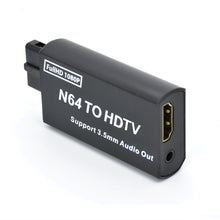 Load image into Gallery viewer, Game Console to HDMI-compatible Converter Adapter Plug-and-Play for N64/SNES/NGC HDMI-compatible Adapter with 3.5mm Audio Output