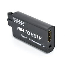 Load image into Gallery viewer, Game Console to HDMI-compatible Converter Adapter Plug-and-Play for N64/SNES/NGC HDMI-compatible Adapter with 3.5mm Audio Output