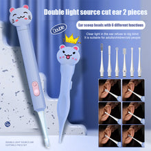 Load image into Gallery viewer, Rechargeable Children Luminous Earpick Visible Ear Spoon Silicone Soft Head Ear Spoon Ear Wax Removal Tool Ear Cleaning Care