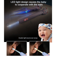 Load image into Gallery viewer, Rechargeable Children Luminous Earpick Visible Ear Spoon Silicone Soft Head Ear Spoon Ear Wax Removal Tool Ear Cleaning Care