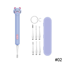Load image into Gallery viewer, Rechargeable Children Luminous Earpick Visible Ear Spoon Silicone Soft Head Ear Spoon Ear Wax Removal Tool Ear Cleaning Care