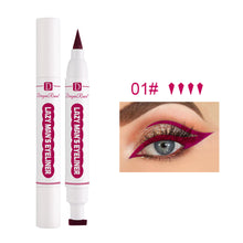 Load image into Gallery viewer, Double-headed Stamp Colorful Eyeliner Waterproof Anti-smudge Eyeliner Multicolor Eyeliner Eye Makeup Cosmetic