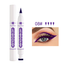 Load image into Gallery viewer, Double-headed Stamp Colorful Eyeliner Waterproof Anti-smudge Eyeliner Multicolor Eyeliner Eye Makeup Cosmetic