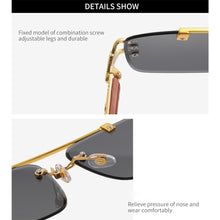 Load image into Gallery viewer, Wood Pattern Leopard Head Sunglasses UV Protection Outdoor Sunglasses Fashion Square Frame Sunglasses for Men Women
