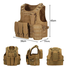 Load image into Gallery viewer, 600D Tactical Vest Mens Military Hunting Vest Field Battle Airsoft Molle Oxford Waistcoat Combat Assault Plate Carrier Vest