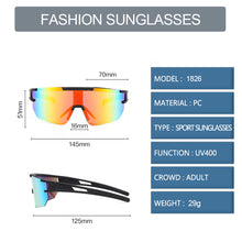 Load image into Gallery viewer, Cycling Sunglasses Large Frame Colorful Sunglasses Sports Sunglasses Outdoor UV Protection Sunglasses