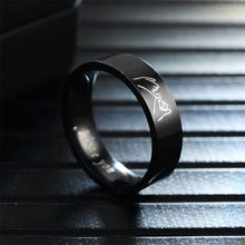 Load image into Gallery viewer, 6mm Fashion Stainless Steel Ring i love you Couple Silver Black Couple Jewelry Anniversary Valentine's Day Gifts