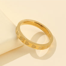 Load image into Gallery viewer, Fashion Stainless Steel Ring Love Lattice Couple Gold Couple Jewelry Anniversary Valentine's Day Gifts