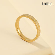 Load image into Gallery viewer, Fashion Stainless Steel Ring Love Lattice Couple Gold Couple Jewelry Anniversary Valentine's Day Gifts