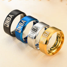 Load image into Gallery viewer, Stainless Steel NBA Circle Ring Jewelry Lovers Man Women Fashion Fine Smooth Popular Titanium Ring Jewelry Accessorie Wedding