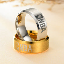 Load image into Gallery viewer, Stainless Steel NBA Circle Ring Jewelry Lovers Man Women Fashion Fine Smooth Popular Titanium Ring Jewelry Accessorie Wedding