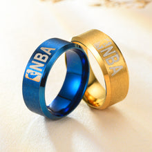 Load image into Gallery viewer, Stainless Steel NBA Circle Ring Jewelry Lovers Man Women Fashion Fine Smooth Popular Titanium Ring Jewelry Accessorie Wedding